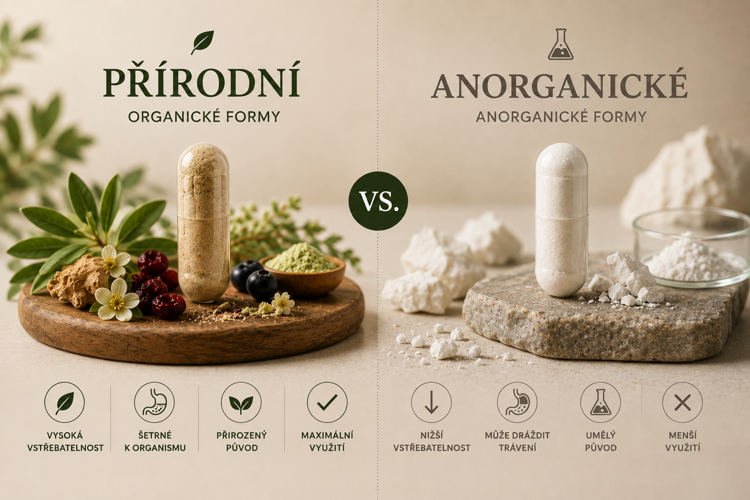 ViaNubia - Banner - Organické vs Anorganické formy